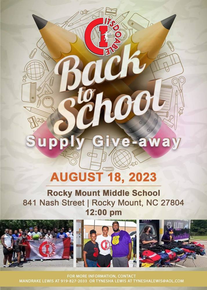 ITSDOABLE Back to School Supply GiveAway Rocky Mount Middle School